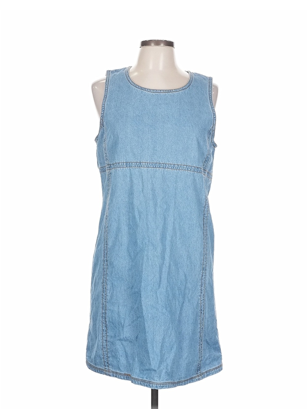 Denim 100% Cotton Sleeveless Summer dress - Light Blue Denim